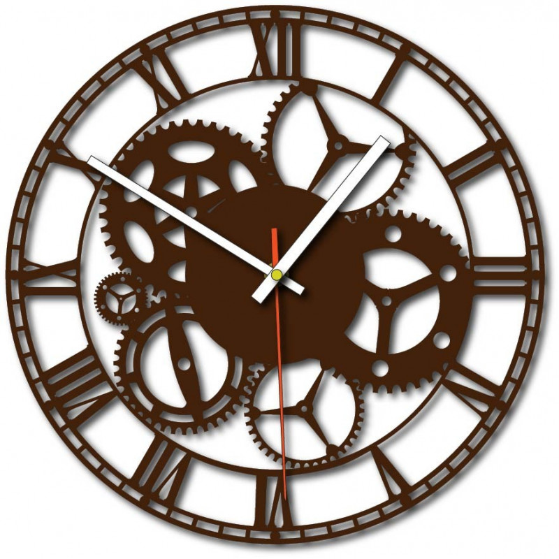 Design wall clock for living room, kitchen, kids room. Wall clock as a gift.