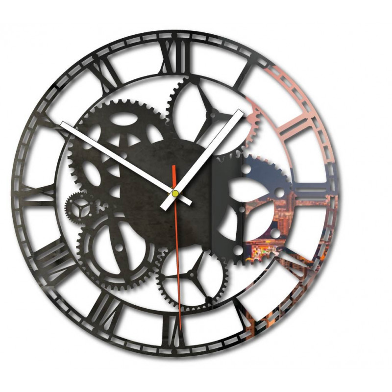 Design wall clock for living room, kitchen, kids room. Wall clock as a gift.