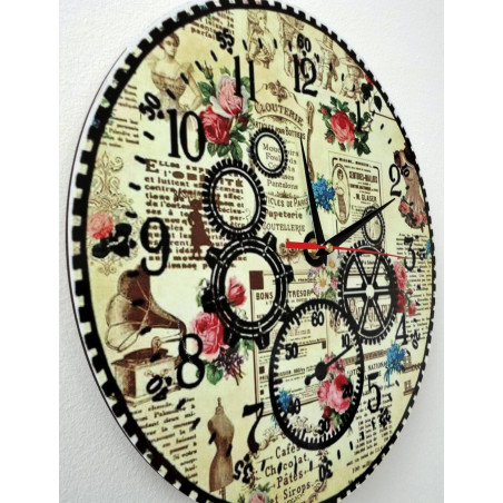 Modern wall clock, wall clock made of wood, plywood Modern wall clock, wall clock made of wood, plywood