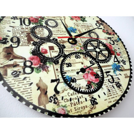 Modern wall clock, wall clock made of wood, plywood Modern wall clock, wall clock made of wood, plywood