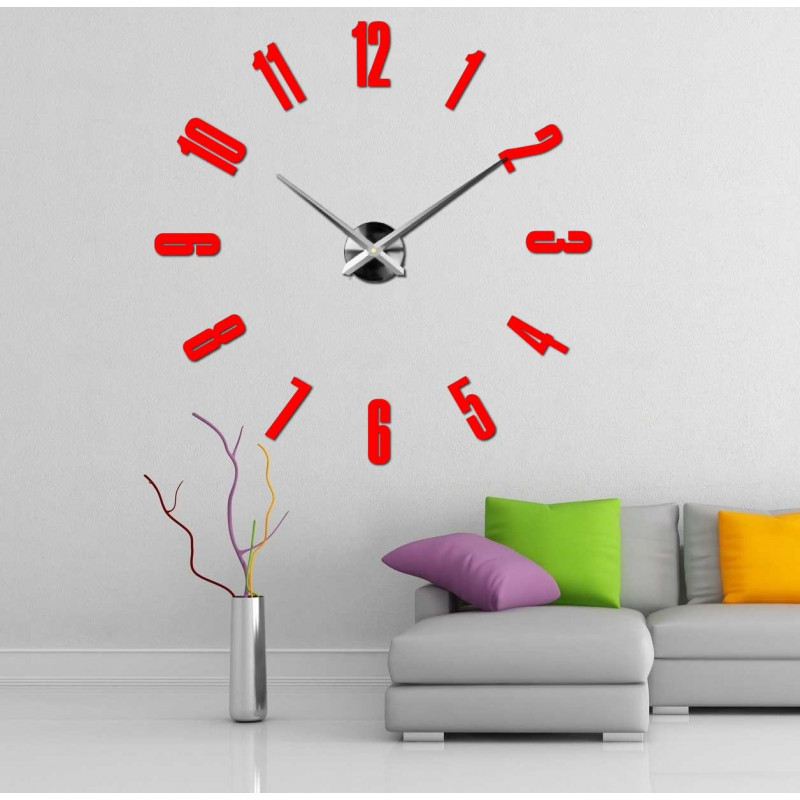 Adhesive wall clock, luxury clock on stent, plastic clock
