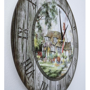 Modern wall clock, wooden wall clock, plywood 2