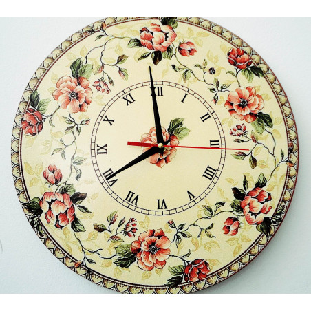 Modern wall clock, wall clock made of wood, plywood