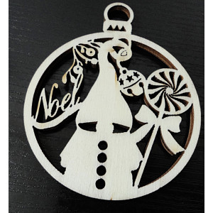 Wooden and plastic ornaments, Christmas ornaments, wooden vintage accessories 2