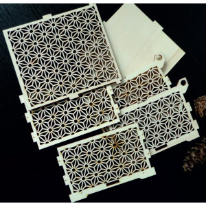 Wood and plastic decorations, Christmas decorations, wooden vintage accessories 2