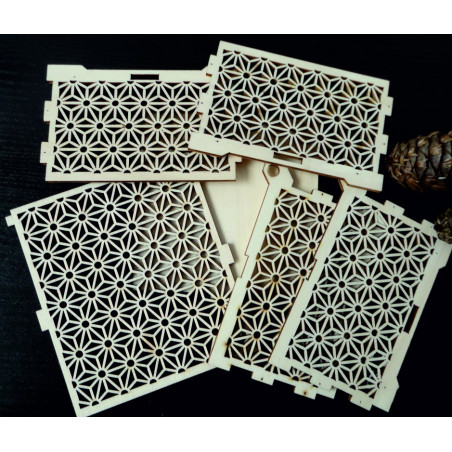 Wood and plastic decorations, Christmas decorations, wooden vintage accessories