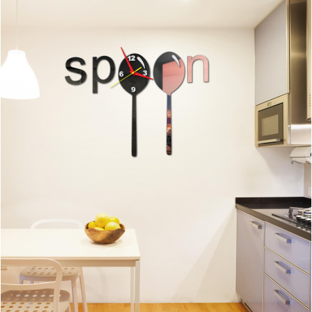 Modern wall clock made of plastic. Own production, X-momo