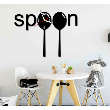 Modern wall clock made of plastic. Own production, X-momo