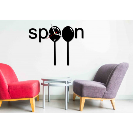 Modern wall clock made of plastic. Own production, X-momo