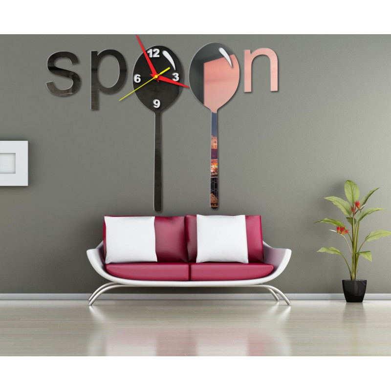 Modern wall clock made of plastic. Own production, X-momo