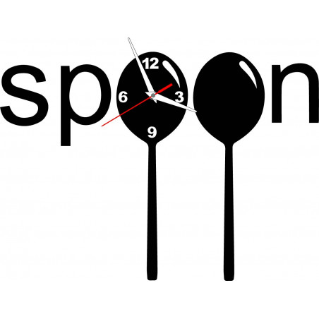 Modern wall clock made of plastic. Own production, X-momo