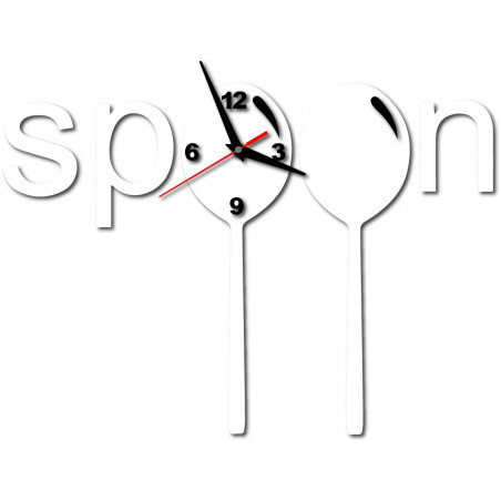 Modern wall clock made of plastic. Own production, X-momo