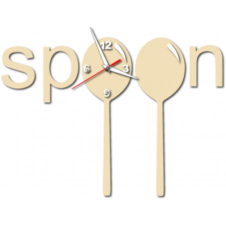 Modern wall clock made of plastic. Own production, X-momo