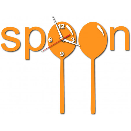 Modern wall clock made of plastic. Own production, X-momo