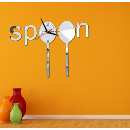 Modern wall clock made of plastic. Own production, X-momo