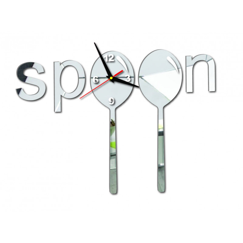 Modern wall clock made of plastic. Own production, X-momo