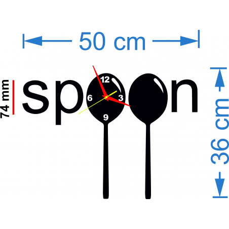 Dimensions of wall clock made of plastic. Trendy hours as a picture. production, X-momo