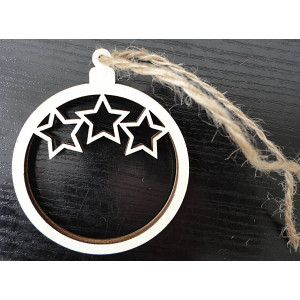 Wooden and plastic ornaments, Christmas ornaments, wooden vintage accessories 2