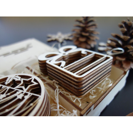 Wood and plastic decorations, Christmas decorations, wooden vintage accessories Wood and plastic decorations, Christmas decorations, wooden vintage accessories