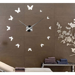 Adhesive wall clock, luxury clock on stent, plastic clock