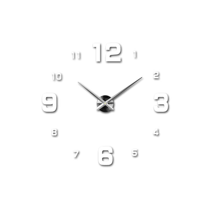 Adhesive wall clock, luxury clock on stent, plastic clock