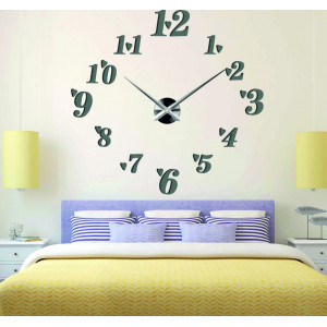Adhesive wall clock, luxury clock on stent, plastic clock