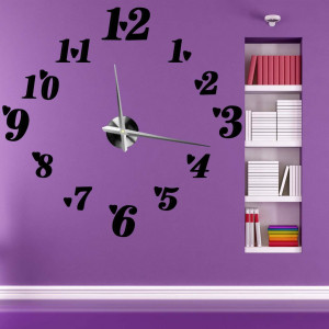 Adhesive wall clock, luxury clock on stent, plastic clock 2