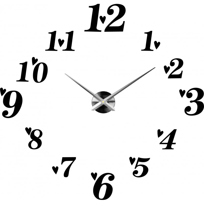 Adhesive wall clock, luxury clock on stent, plastic clock