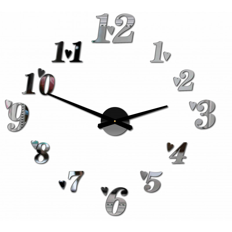 Adhesive wall clock, luxury clock on stent, plastic clock