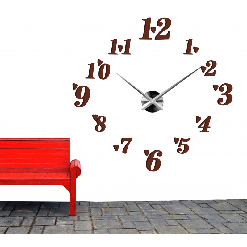 Adhesive wall clock, luxury clock on stent, plastic clock