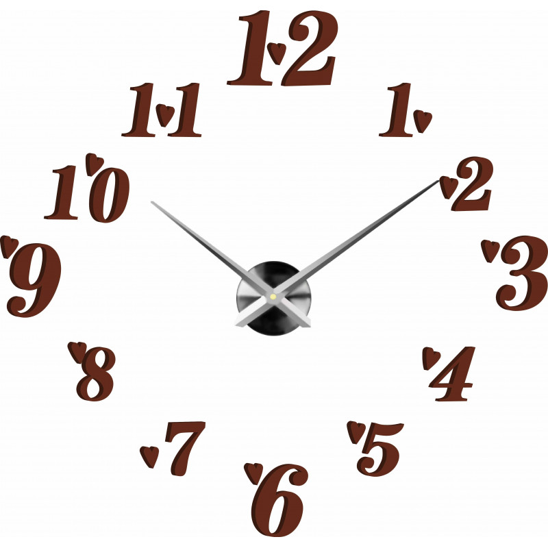 Adhesive wall clock, luxury clock on stent, plastic clock