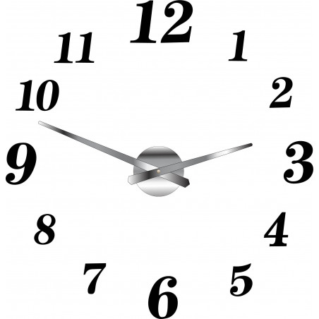 Modern wall clock made of plastic. Own production, X-momo
