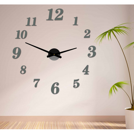 Modern wall clock made of plastic. Own production, X-momo