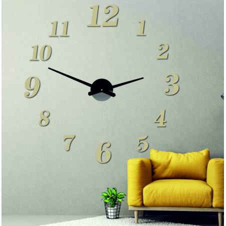 Modern wall clock made of plastic. Own production, X-momo
