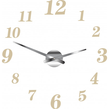 Modern wall clock made of plastic. Own production, X-momo