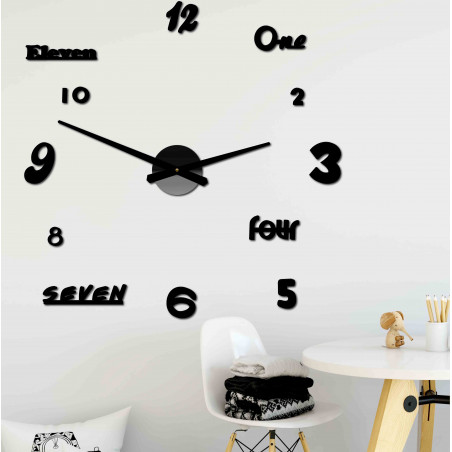 Adhesive wall clock, luxury wall clock, plastic clock