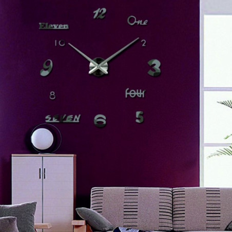 Adhesive wall clock, luxury wall clock, plastic clock