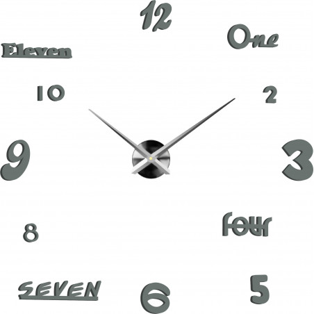 Adhesive wall clock, luxury wall clock, plastic clock