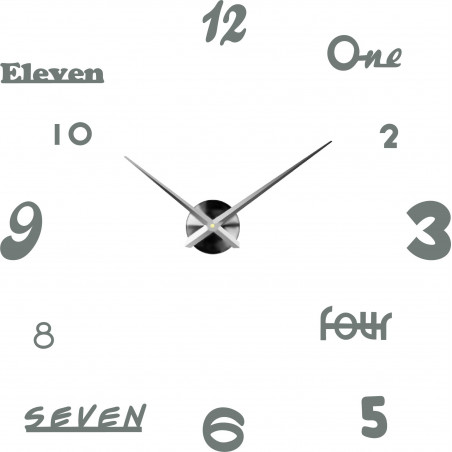 Adhesive wall clock, luxury wall clock, plastic clock