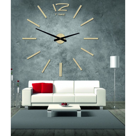 Modern wall clock, wall clock made of wood, plywood