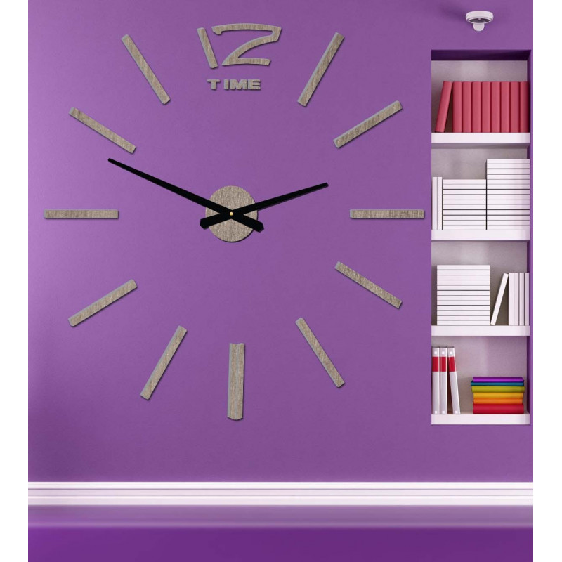 Modern wall clock, wall clock made of wood, plywood