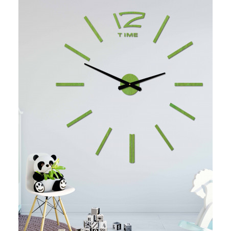 Modern wall clock, wall clock made of wood, plywood