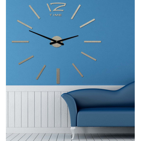 Modern wall clock, wall clock made of wood, plywood