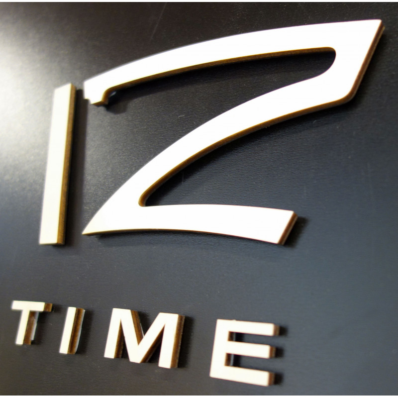 Modern wall clock, wall clock made of wood, plywood