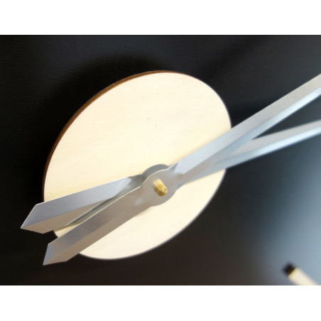 Modern wall clock, wall clock made of wood, plywood