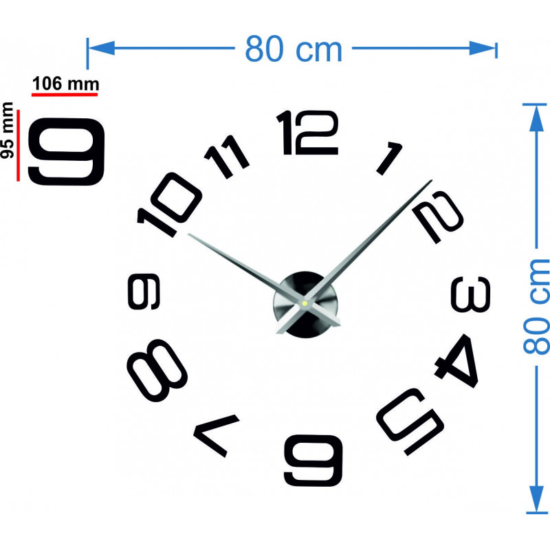 Wall clock made of plastic - PELLO