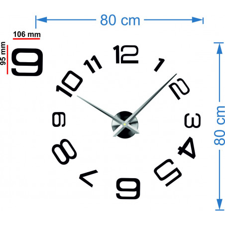 Wall clock made of plastic - PELLO