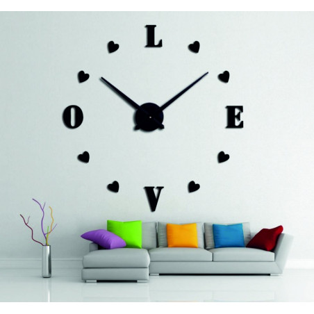 Adhesive wall clock, luxury clock on stent, plastic clock