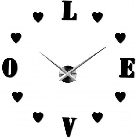 Adhesive wall clock, luxury clock on stent, plastic clock