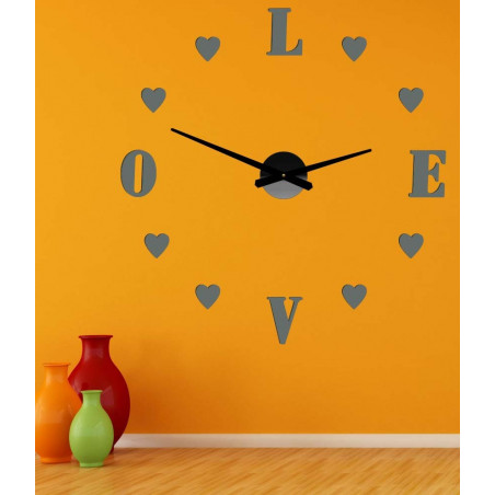 Adhesive wall clock, luxury clock on stent, plastic clock